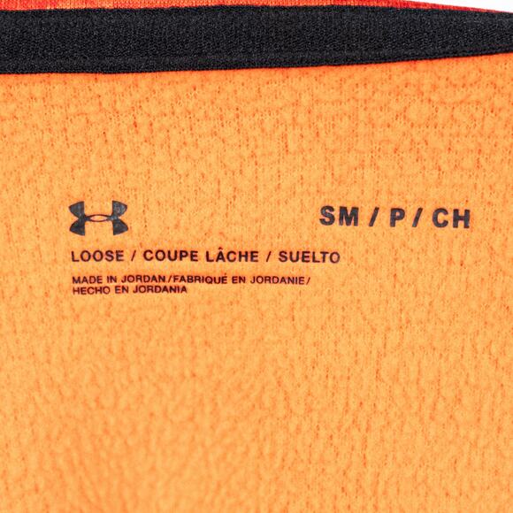 Under Armour Fleece 1/2 Zip Mens Size SMALL Orange #1357145 Outdoor Hunting Gorp - Picture 6 of 6